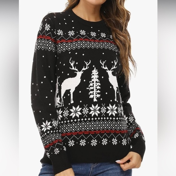 Amazon Hpoicly Christmas Sweater, size L, crew neck sweater, Viscose. - Picture 3 of 10